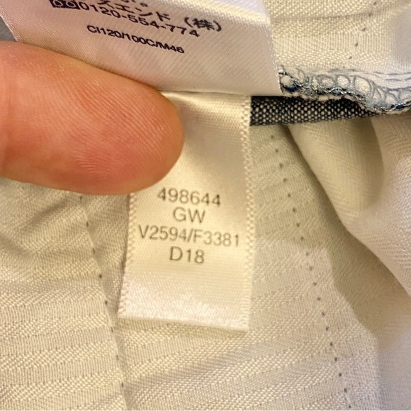 Lands End 12 Mid Rise Slim Leg Womens Pants Heathered Blue 100% Cotton - Picture 11 of 13